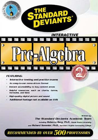 The Standard Deviants - Pre-Algebra - Part 2 DVD Movie 