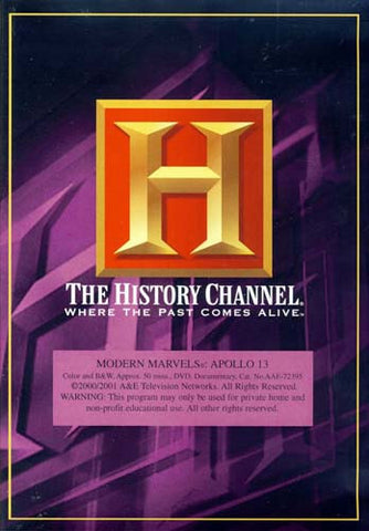 Modern Marvels - Apollo 13 (The History Channel) DVD Movie 