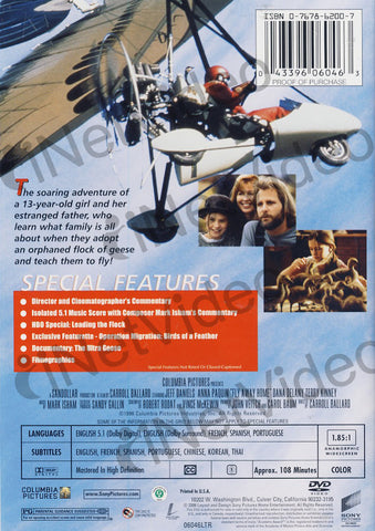 Fly Away Home (Special Edition) DVD Movie 