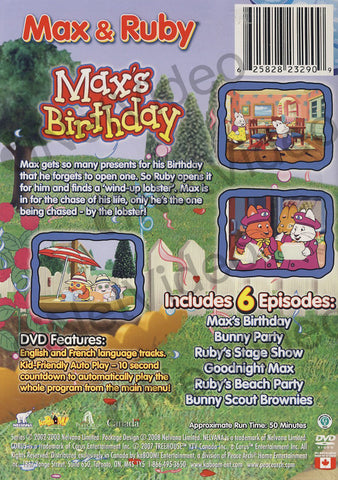 Max And Ruby - Max's Birthday DVD Movie 