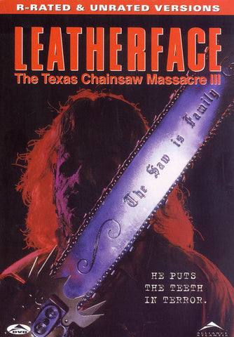 Leatherface - The Texas Chainsaw Massacre III (Rated and Urated Version) DVD Movie 