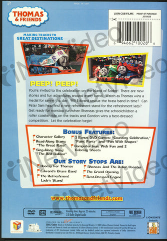 Thomas And Friends - Hooray for Thomas and Other Adventures DVD Movie 