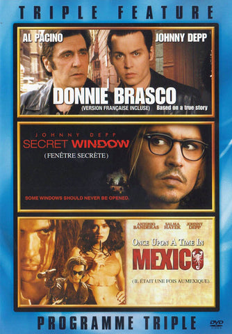 Donnie Brasco / Secret Window / Once Upon a Time In Mexico (Triple Feature) (Bilingual) DVD Movie 