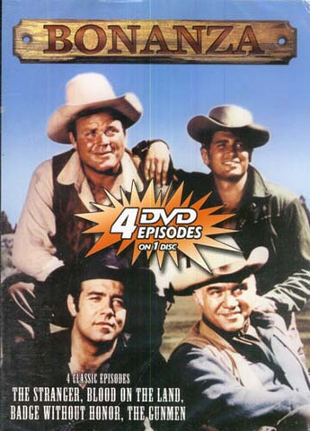 Bonanza (The Stranger/Blood on the Land/Badge Without Honor/The Gunmen) DVD Movie 