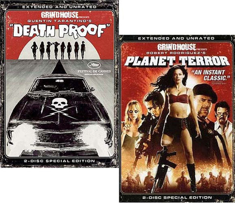 Death Proof / Planet Terror (Extended And Unrated - 2 Disc) - Grindhouse Presents (2 Pack) (Boxset) DVD Movie 