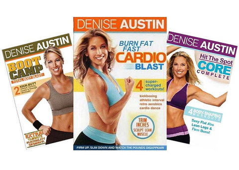 Denise Austin - (Boot Camp / Burn Fat Fast / Hit The Spot Core Complete) (3 Pack) (Boxset) DVD Movie 