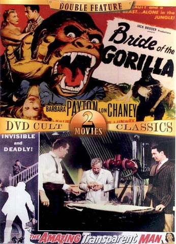 Bride of the Gorilla/The Amazing Transparent Man (Double Feature) DVD Movie 