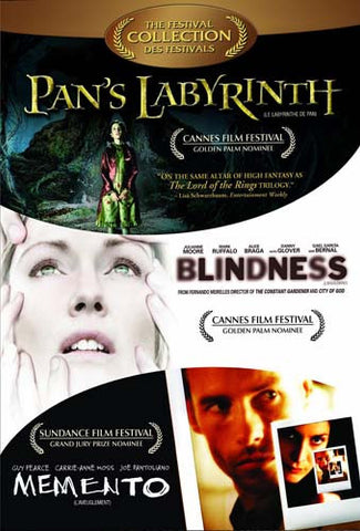 Pan's Labyrinth/Blindness/Memento (Triple Feature) (Boxset) DVD Movie 