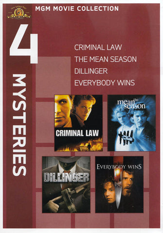 MGM 4 Mysteries - Criminal Law/The Mean Season /Dillinger/Everybody Wins DVD Movie 