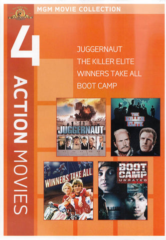 MGM 4 Action Movies - Juggernaut/The Killer Elite/Winners Take All/Boot Camp DVD Movie 