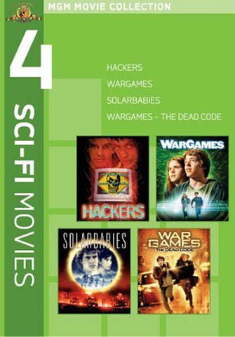 MGM 4 Sci-Fi Movies - Hackers / Wargames / Solarbabies / Wargames - The Dead Code DVD Movie 