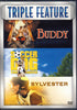 Buddy/Soccer Dog/Sylvester (Triple Feature) DVD Movie 