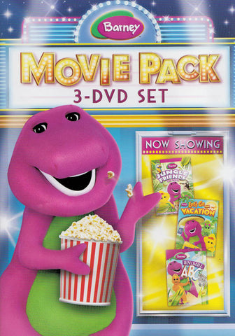 Barney Movie Pack - Jungle Friends / Animal ABCs / Let s Go On Vacation DVD Movie 