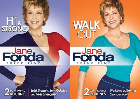 Jane Fonda Prime Time Fit and Strong/ Prime Time Walk Out (2 Pack) (Boxset) DVD Movie 