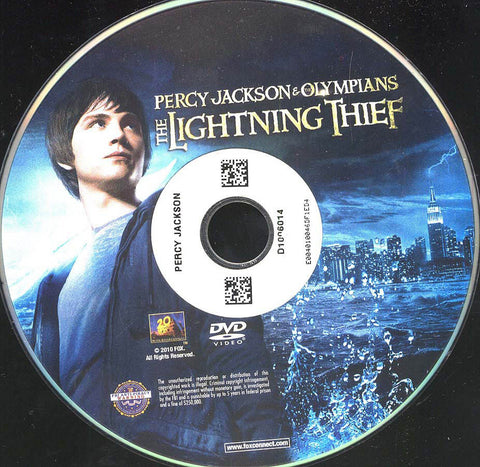 Percy Jackson & The Olympians: The Lightning Thief (Disc Only) DVD Movie 
