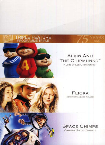 Alvin and the Chipmunks /Flicka /Space Chimps (Fox Triple Feature) (Bilingual) (Boxset) DVD Movie 