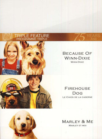 Because of Winn-Dixie/Marley And Me/Firehouse Dog (Fox Triple Feature) (Boxset) (Bilingual) DVD Movie 