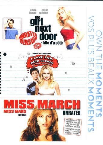 Girl Next Door / I Love You, Beth Cooper / Miss March (Boxset) DVD Movie 