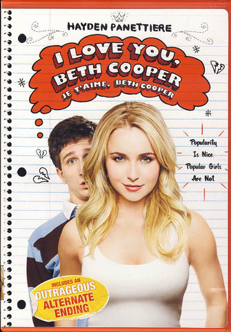I Love You Beth Cooper ( Je T'aime, Beth Cooper) DVD Movie 