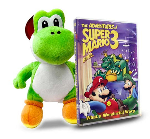 Adventures of Super Mario 3 - What a Wonderful Warp (Includes Super Mario - Yoshi Plush) DVD Movie 