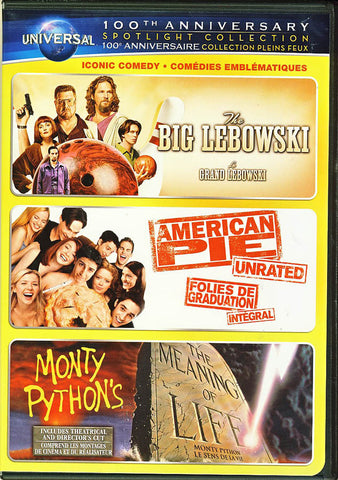 The Big Lebowski/American Pie/Monty Python s The Meaning of Life DVD Movie 