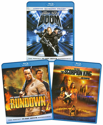 The Rock Action 3-Pack (Rundown / Doom / Scorpion King) (Bilingual) (Blu-ray) BLU-RAY Movie 