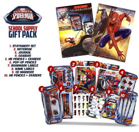 Spider-Man 3 (Exclusive Mini Comic Book,Magnifying Glass and Spider-Man School Supply Gift Pack) DVD Movie 