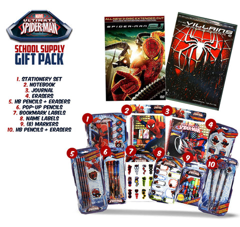 Spider-Man 2.1 (Two Disc Extended Cut) (Includes Spider-Man School Supply Gift Pack) DVD Movie 
