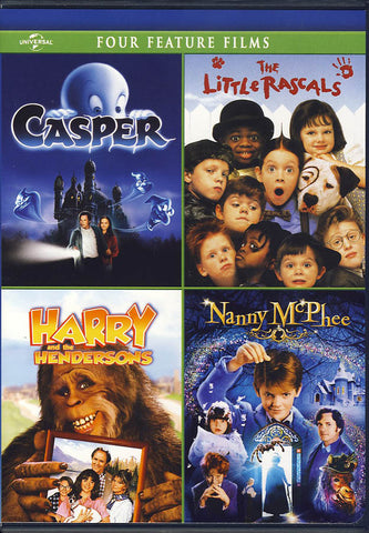 Casper/ Little Rascals/ Harry and the Hendersons/ Nanny McPhee DVD Movie 