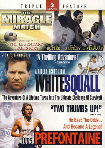 Miracle Match / Prefontane / White Squall (Triple Feature) DVD Movie 