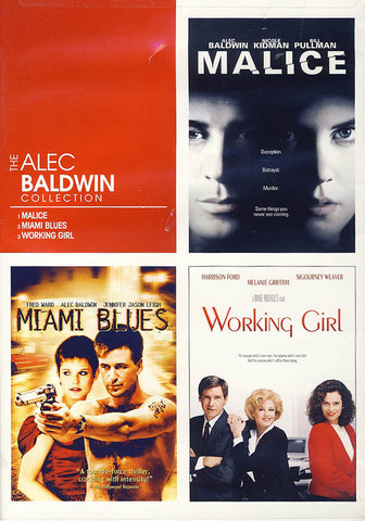 Alec Baldwin Collection (Malice / Miami Blues / Working Girl) DVD Movie 