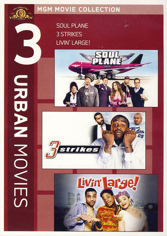 MGM 3 Urban Movies - Soul Plane / 3 Strikes / Livin Large DVD Movie 