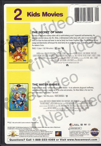 MGM 2 Kids Movies - The Secret of Nimh / Water Babies DVD Movie 