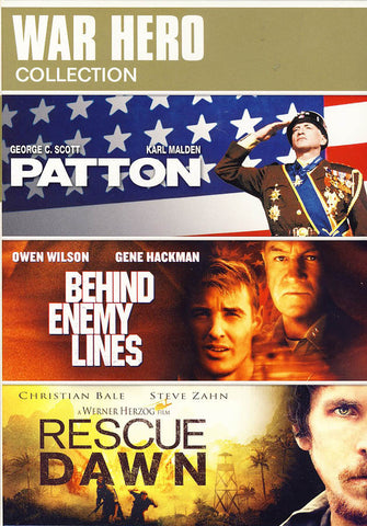 War Hero Collection (Patton/Behind Enemy Lines/Rescue Dawn)(Boxset) DVD Movie 