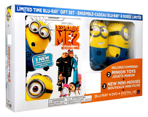 Despicable Me 2 (with 2 Minion Toys)(Value Gift Set)(Blu-ray) BLU-RAY Movie 