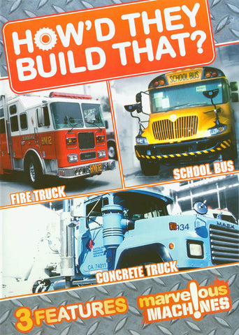 How'd They Build That (Fire Truck / School Bus / Concrete Truck) DVD Movie 