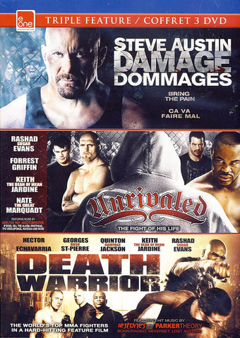 Damages/Unrivaled/Death Warrior (Triple Feature) DVD Movie 
