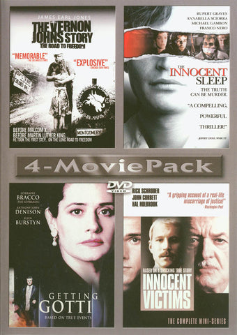 4 Movie Pack - The Vernon Johns Story, The Innocent Sleep, Getting Gotti, Innocent Victims DVD Movie 