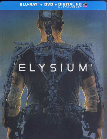 Elysium (Combo Blu-ray + DVD +UltraViolet Digital Copy) (Steelbook Case) (Blu-ray) BLU-RAY Movie 