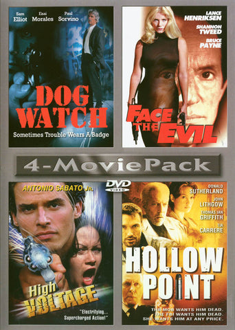 Dog Watch / Face the Evil / High Voltage / Hollow Point (4 Movie Pack) DVD Movie 