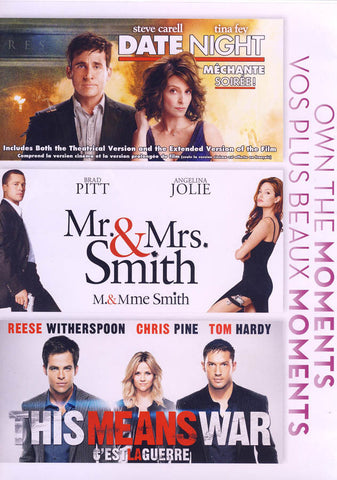 Date night / Mr & Mrs Smith / This means war (Bilingual) (Boxset) DVD Movie 