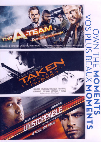 The A-Team / Taken / Unstoppable (Boxset) (Bilingual) DVD Movie 