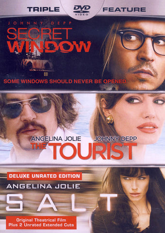 Secret Windows / The Tourist / Salt (Triple Feature) DVD Movie 