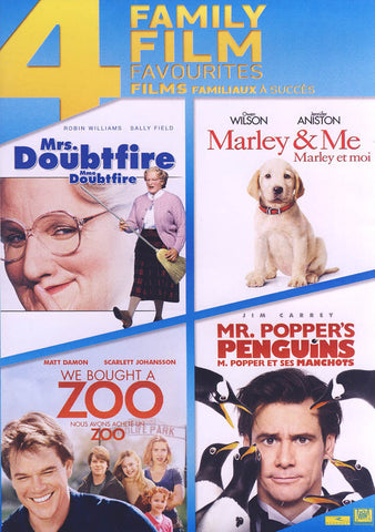 Mrs. Doubtfire / Marley & Me / We Bought A Zoo / Mr. Popper s Penguins (Boxset) (Bilingual) DVD Movie 