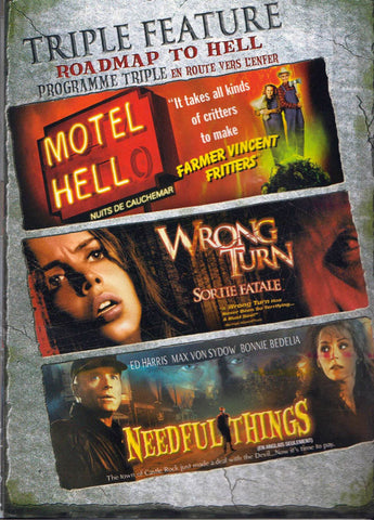 Motel Hell / Wrong Turn / Needful Things (Triple Feature) (Bilingual) DVD Movie 