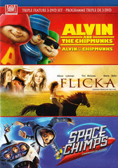 Alvin and the Chipmunks / Flicka / Space Chimps (Triple Feature) (Blue Cover) (Bilingual)