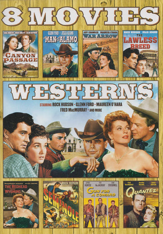 Westerns 8-Movies (Canyon Passage / War Arrow / Seminole / Gun For A Coward / .......... / Quantez) DVD Movie 