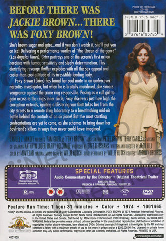 Foxy Brown (MGM) DVD Movie 