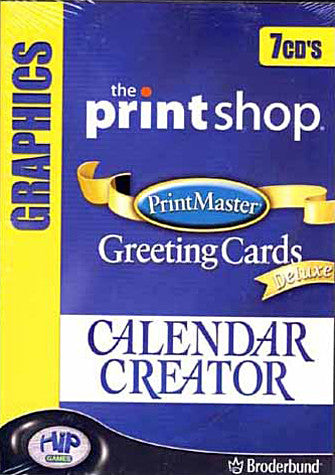 The Printshop/Print Master: Greeting Cards DELUX/Calendar Creator (7cd's) (PC) PC Game 