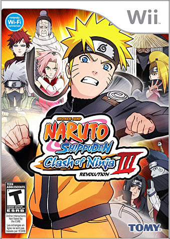 Naruto Shippuden - Clash of Ninja Revolution 3 (Trilingual Cover) (NINTENDO WII) NINTENDO WII Game 